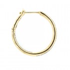 0.68 Cts. 14K Yellow Gold Inside Out Diamond Hoop Earrings